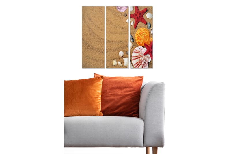 Canvastavla Nautical 3-pack Flerfärgad, 20x50 cm