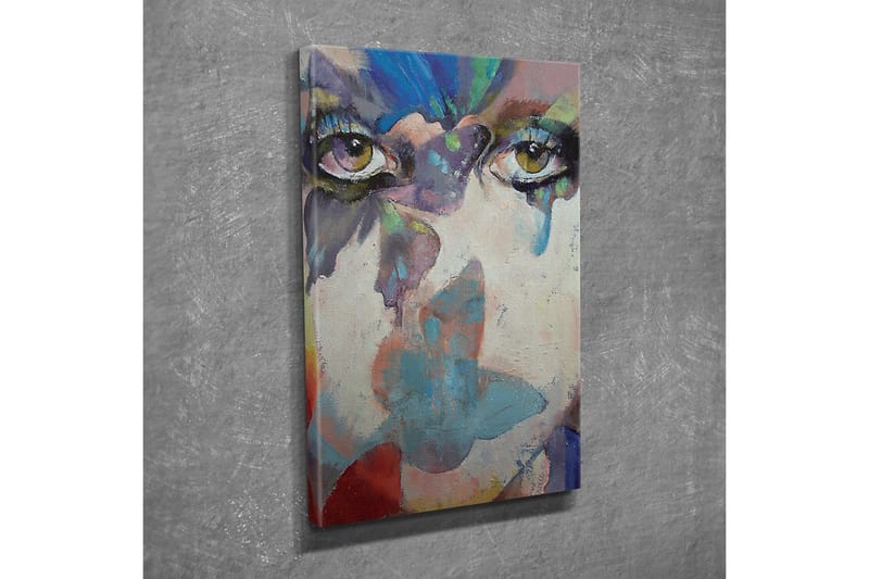 Canvastavla - Ögon med abstrakta färgtoner och drömlik bakgrund - Grön / Blå / Rosa - Inredning & dekor - Tavlor & konst - Canvastavla