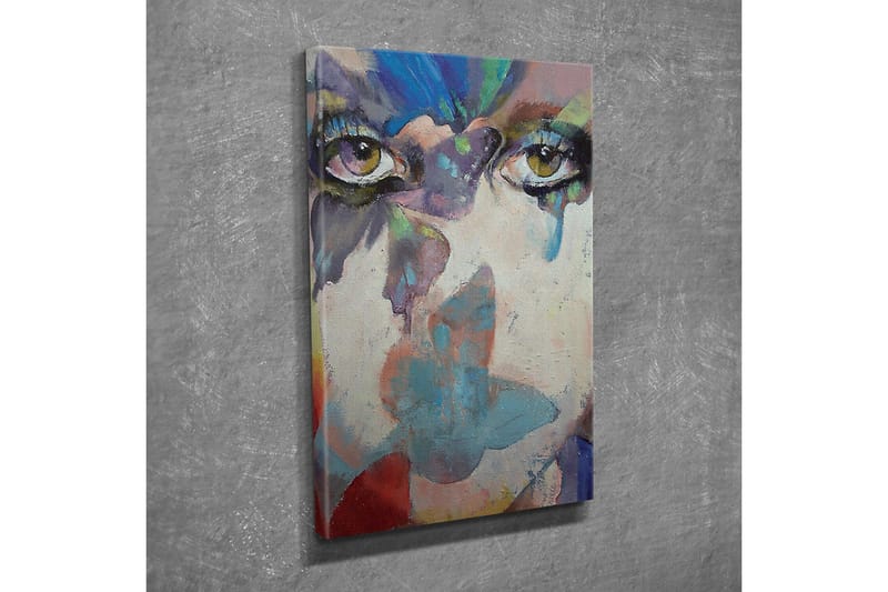 Canvastavla - Ögon med abstrakta färgtoner och drömlik bakgrund - Grön / Blå / Rosa - Inredning & dekor - Tavlor & konst - Canvastavla