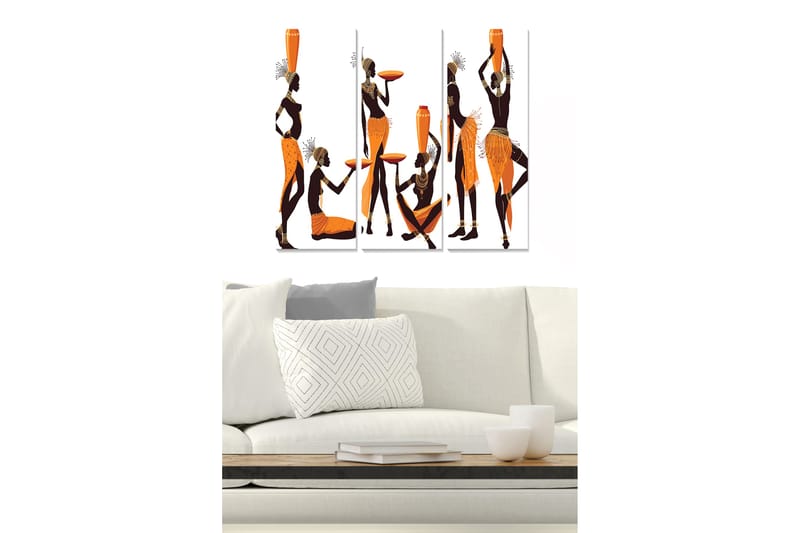CANVASTAVLA Oriental 3-pack Flerfärgad 20x50 cm - Inredning & dekor - Tavlor & konst - Canvastavla