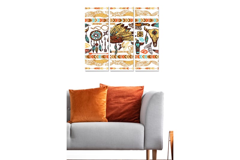 CANVASTAVLA Oriental 3-pack Flerfärgad 20x50 cm - Inredning & dekor - Tavlor & konst - Canvastavla