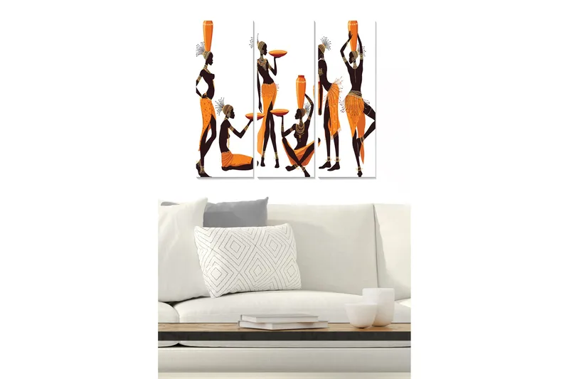 Canvastavla Oriental 3-pack Flerfärgad, 20x50 cm