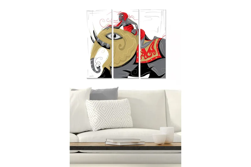 Canvastavla Oriental 3-pack Flerfärgad, 20x50 cm