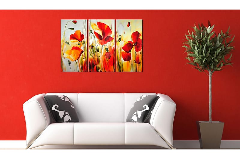CANVASTAVLA Röd äng 120x80 cm - Artgeist sp. z o. o. - Inredning & dekor - Tavlor & konst - Canvastavla