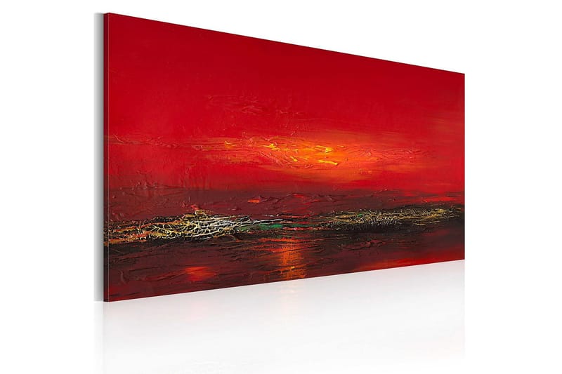 CANVASTAVLA Röd solnedgång över havet  120x60 cm - Artgeist sp. z o. o. - Inredning & dekor - Tavlor & konst - Canvastavla