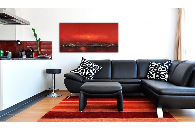 CANVASTAVLA Röd solnedgång över havet  120x60 cm - Artgeist sp. z o. o. - Inredning & dekor - Tavlor & konst - Canvastavla