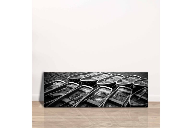 Canvastavla - Samling av båtar i svartvitt - Svart / Grå / Vit - Inredning & dekor - Tavlor & konst - Canvastavla