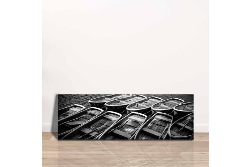 Canvastavla - Samling av båtar i svartvitt - Svart / Grå / Vit - Inredning & dekor - Tavlor & konst - Canvastavla