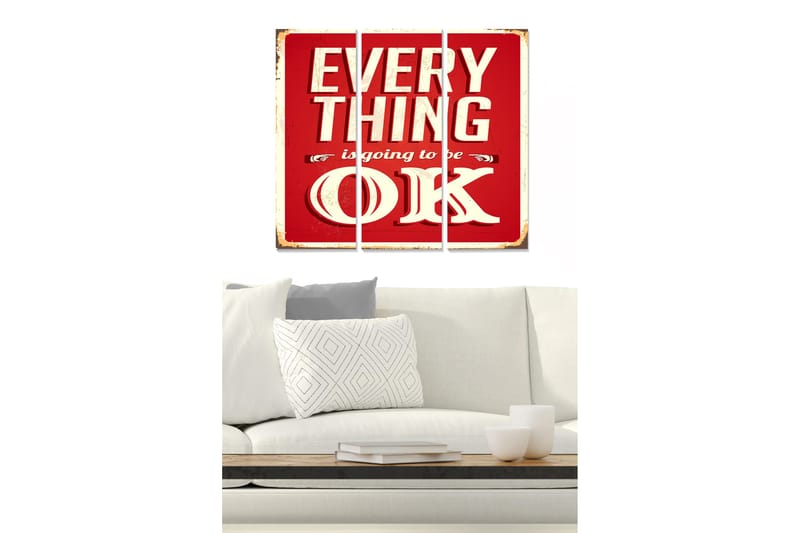 Canvastavla Sayings 3-pack Flerfärgad - 20x50 cm - Inredning & dekor - Tavlor & konst - Canvastavla