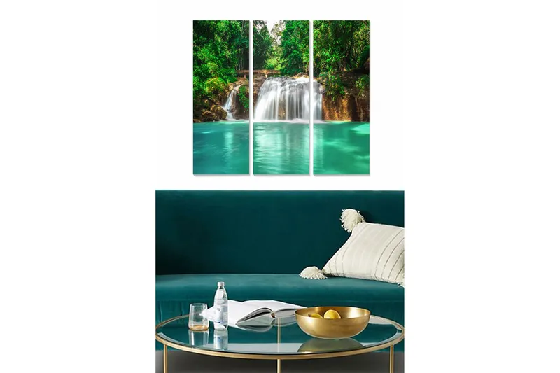 Canvastavla Scenic 3-pack Flerfärgad, 20x50 cm