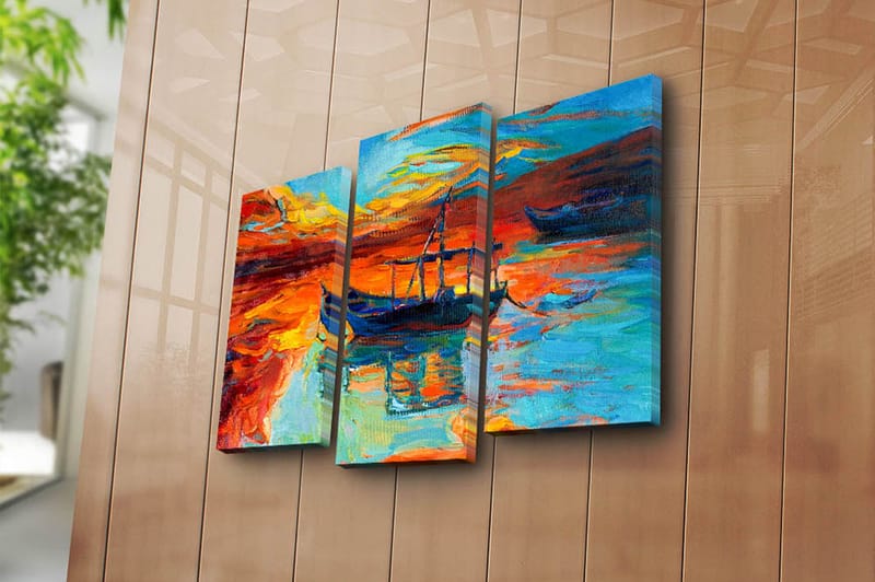 CANVASTAVLA Scenic 3-pack Flerfärgad 20x39 cm - Inredning & dekor - Tavlor & konst - Canvastavla