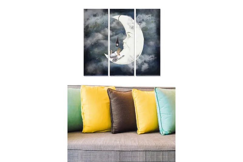 Canvastavla Scenic 3-pack Flerfärgad - 20x50 cm - Inredning & dekor - Tavlor & konst - Canvastavla