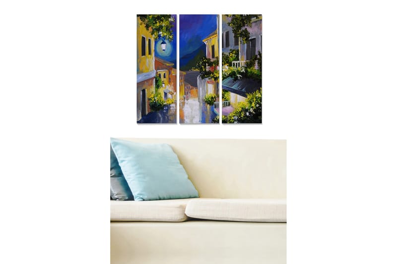Canvastavla Scenic 3-pack Flerfärgad, 20x50 cm