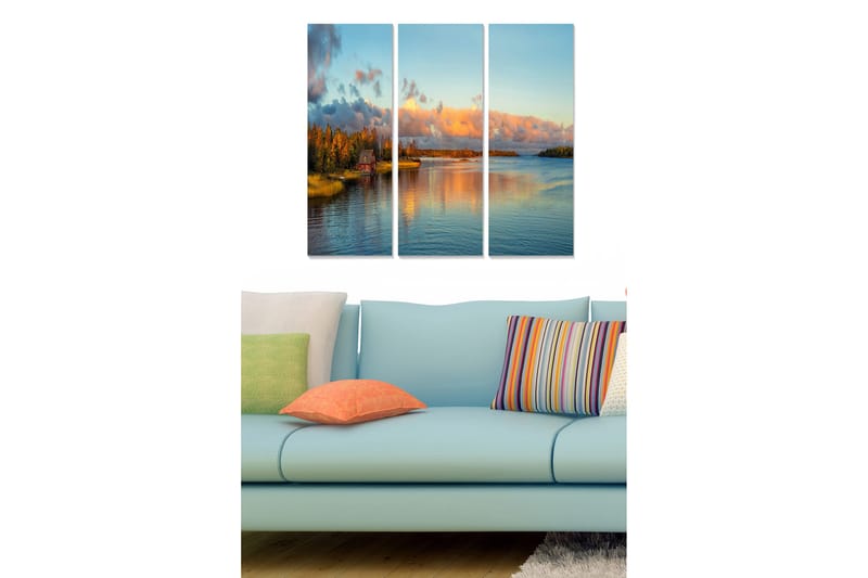 Canvastavla Scenic 3-pack Flerfärgad, 20x50 cm