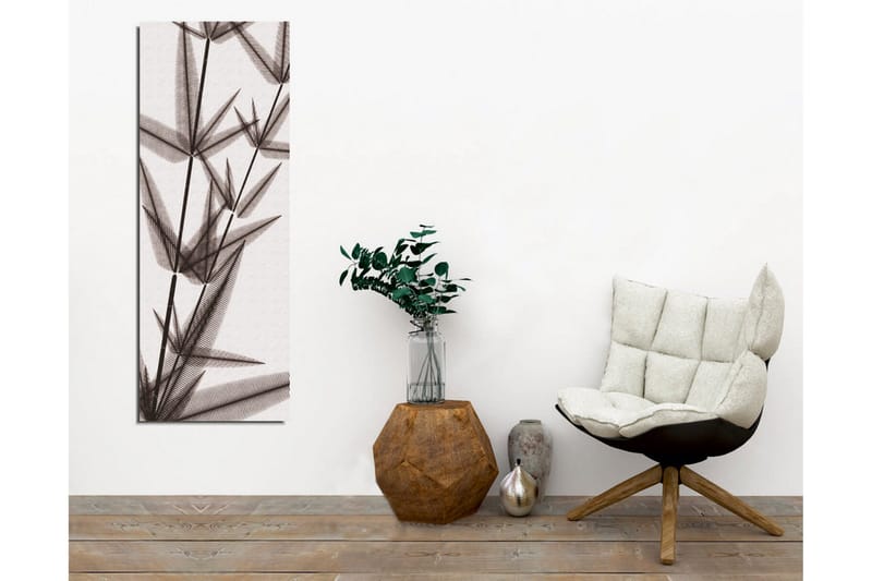 Canvastavla - Silhuett av bambuskott i svartvitt - Svart / Grå / Vit - Inredning & dekor - Tavlor & konst - Canvastavla
