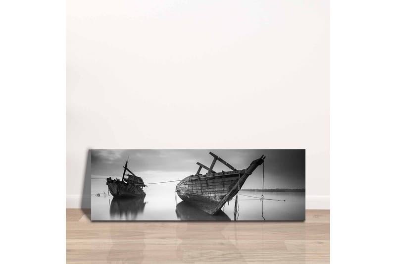 Canvastavla - Skeppsvrak i stilla vatten - Svart / Vitt / Grått - Inredning & dekor - Tavlor & konst - Canvastavla