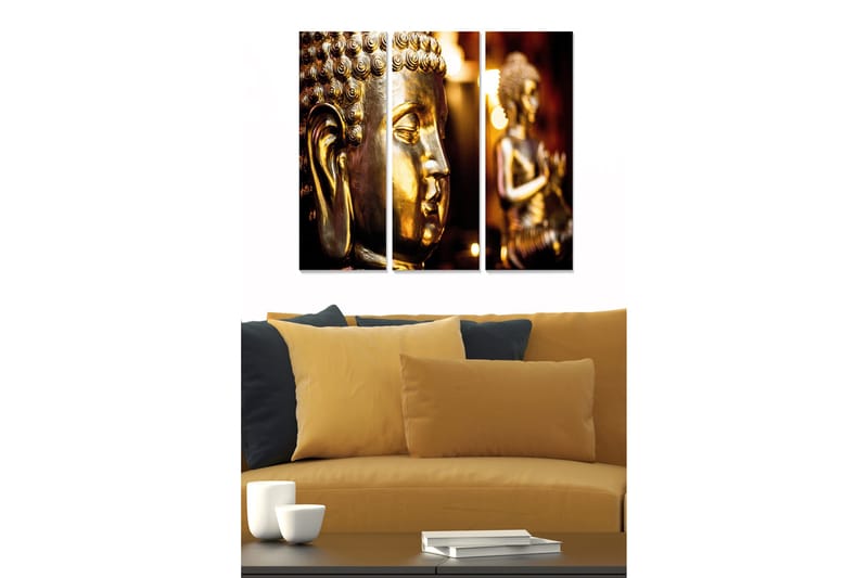 Canvastavla Spiritual 3-pack Flerfärgad, 20x50 cm