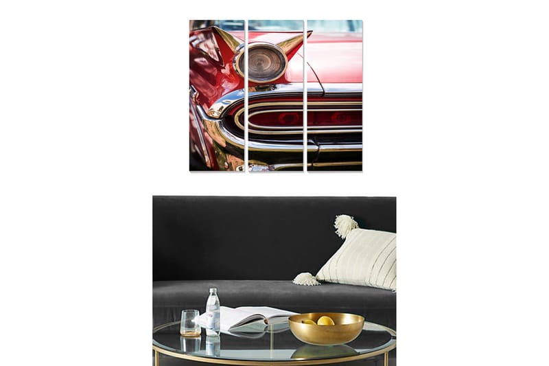 Canvastavla Transportation 3-pack Flerfärgad, 20x50 cm