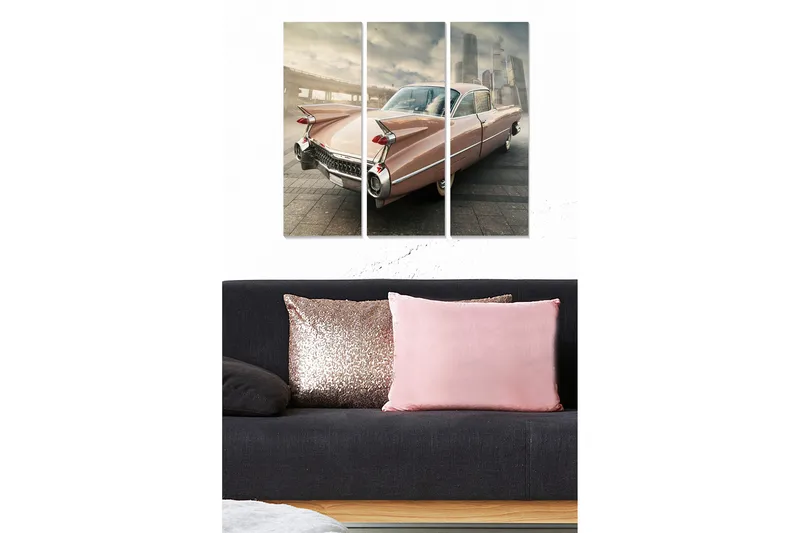 Canvastavla Vehicle 3-pack Flerfärgad, 20x50 cm