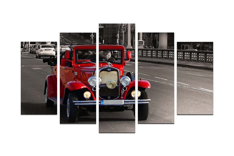 CANVASTAVLA Vehicles 5-pack Flerfärgad 20x60 cm - Inredning & dekor - Tavlor & konst - Canvastavla