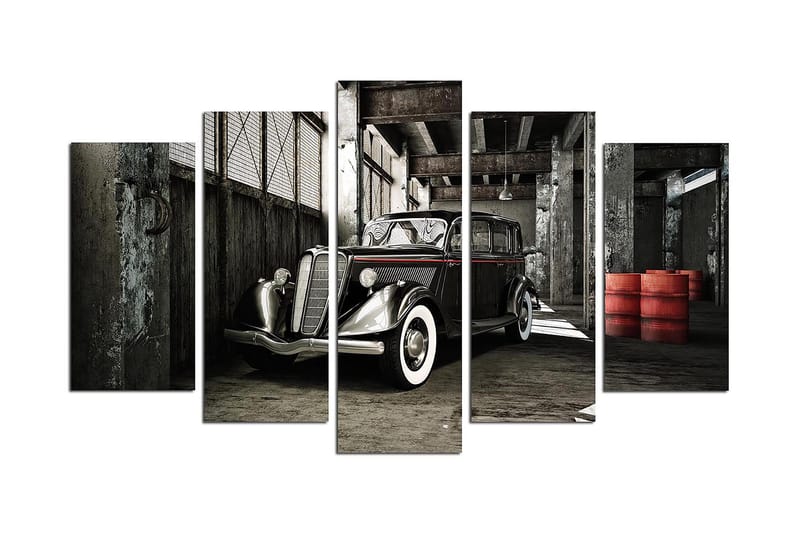 CANVASTAVLA Vehicles 5-pack Flerfärgad 20x60 cm - Inredning & dekor - Tavlor & konst - Canvastavla