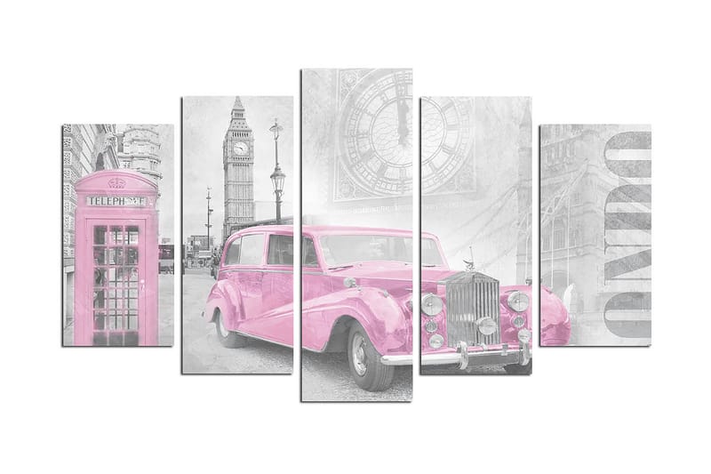 CANVASTAVLA Vehicles 5-pack Flerfärgad 20x60 cm - Inredning & dekor - Tavlor & konst - Canvastavla