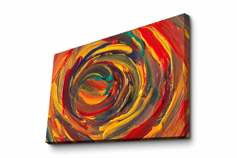 Canvastavla - Virvlande färger i en dynamisk spiralform - Röd / Gul / Grön - Inredning & dekor - Tavlor & konst - Canvastavla