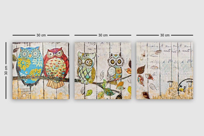 Canvastavla VP Italy 3-pack Flerfärgad - 30x30 cm - Inredning & dekor - Tavlor & konst - Canvastavla