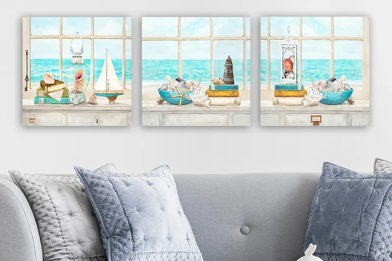 Canvastavla VP Italy 3-pack Flerfärgad, 30x30 cm