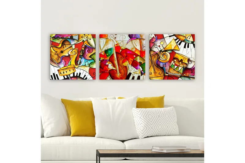 Canvastavla VP Italy 3-pack Flerfärgad - 30x30 cm - Inredning & dekor - Tavlor & konst - Canvastavla