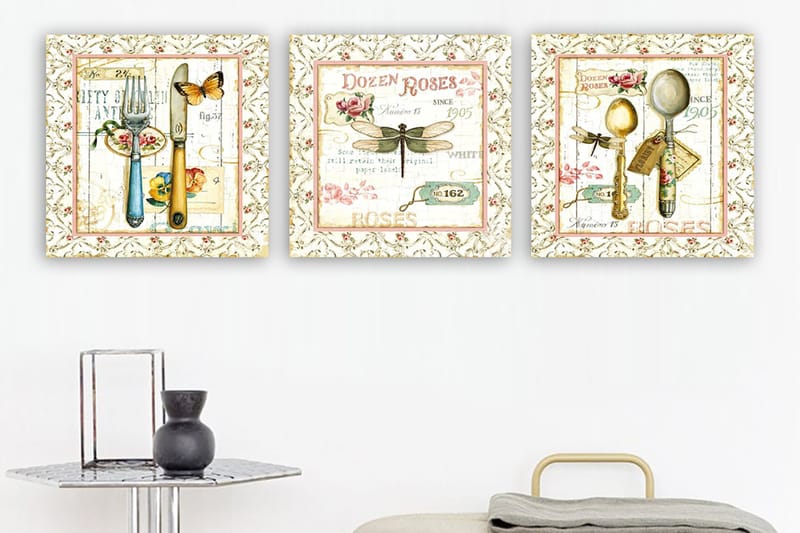 CANVASTAVLA VP Italy 3-pack Flerfärgad 30x30 cm - Inredning & dekor - Tavlor & konst - Canvastavla