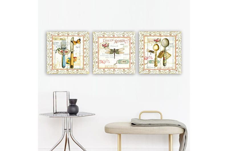 CANVASTAVLA VP Italy 3-pack Flerfärgad 30x30 cm - Inredning & dekor - Tavlor & konst - Canvastavla