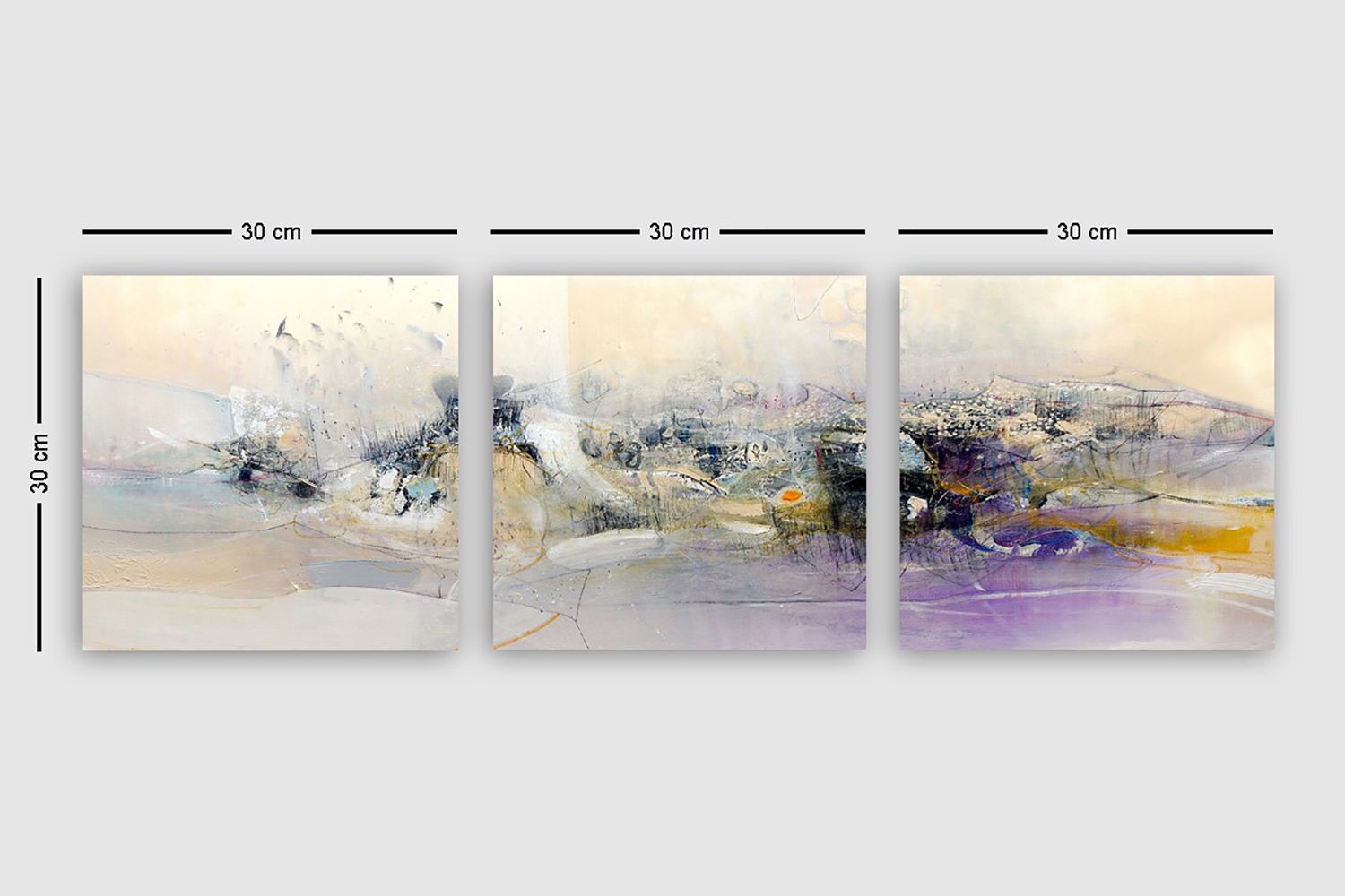 CANVASTAVLA VP Italy 3-pack Flerfärgad 30x30 cm - Inredning & dekor - Tavlor & konst - Canvastavla