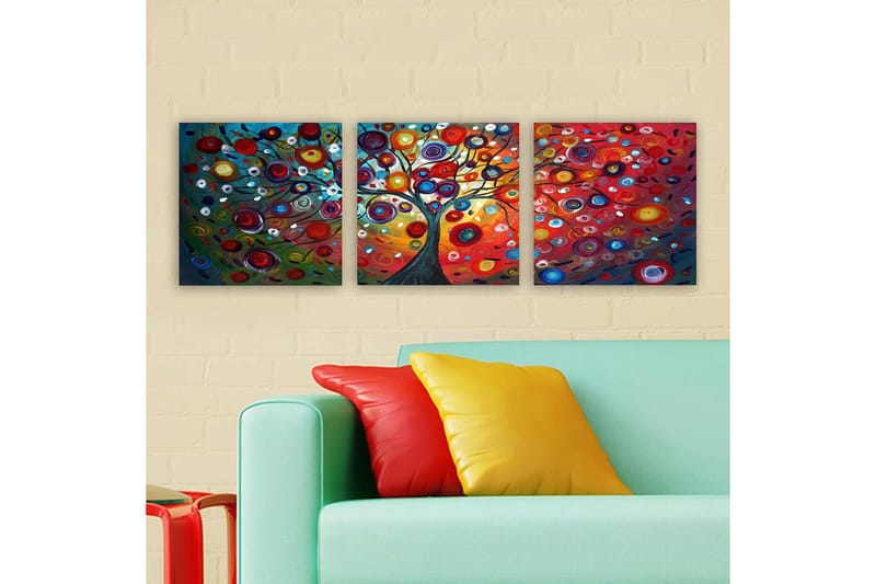 CANVASTAVLA VP Italy 3-pack Flerfärgad 30x30 cm - Inredning & dekor - Tavlor & konst - Canvastavla