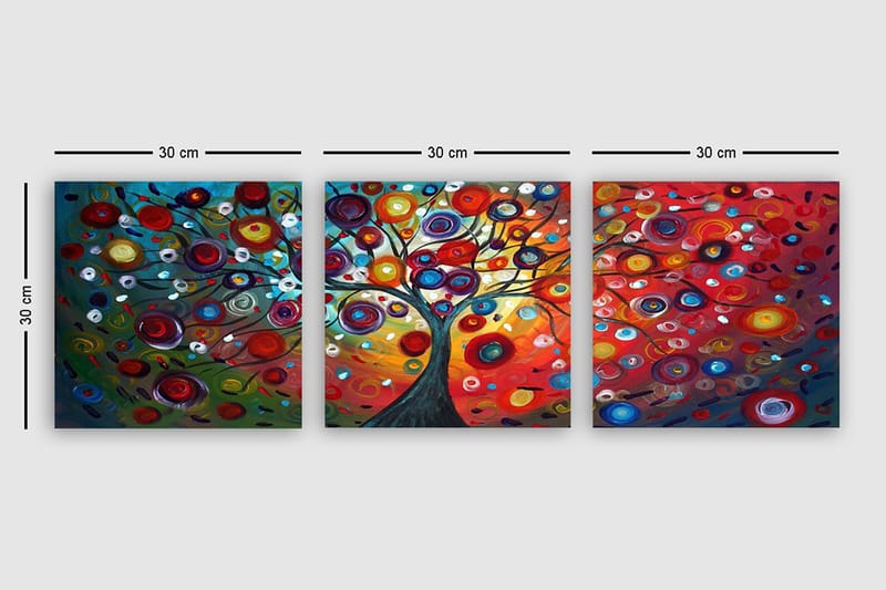 CANVASTAVLA VP Italy 3-pack Flerfärgad 30x30 cm - Inredning & dekor - Tavlor & konst - Canvastavla