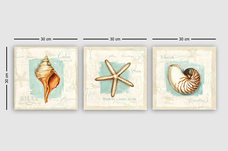 CANVASTAVLA VP Italy 3-pack Flerfärgad 30x30 cm - Inredning & dekor - Tavlor & konst - Canvastavla
