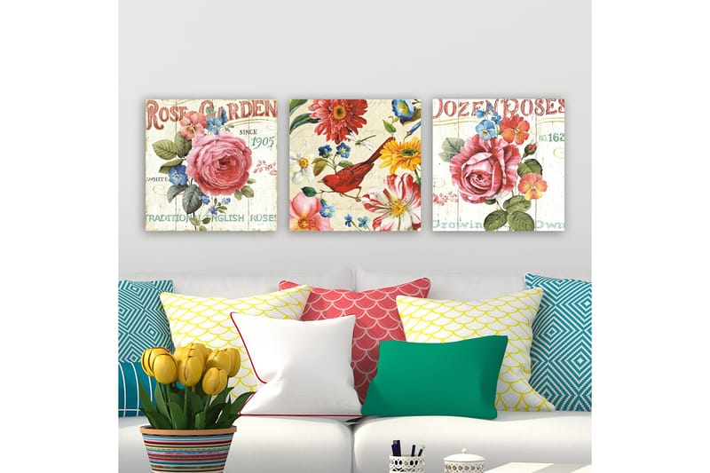 CANVASTAVLA VP Italy 3-pack Flerfärgad 30x30 cm - Inredning & dekor - Tavlor & konst - Canvastavla