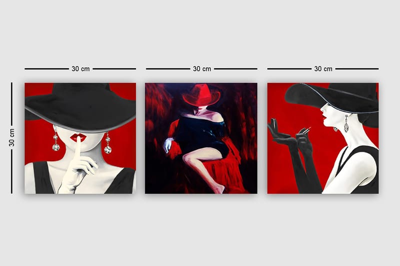 CANVASTAVLA VP Italy 3-pack Flerfärgad 30x30 cm - Inredning & dekor - Tavlor & konst - Canvastavla