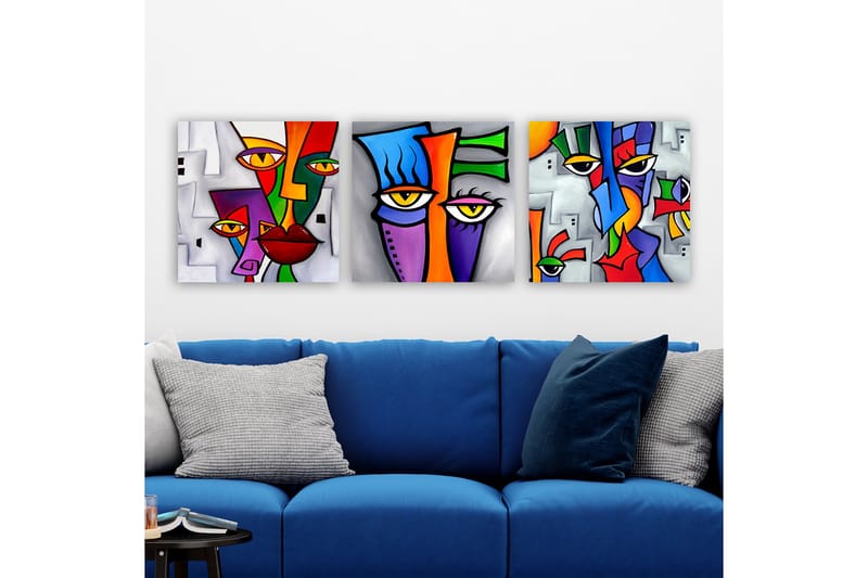 CANVASTAVLA VP Italy 3-pack Flerfärgad 30x30 cm - Inredning & dekor - Tavlor & konst - Canvastavla