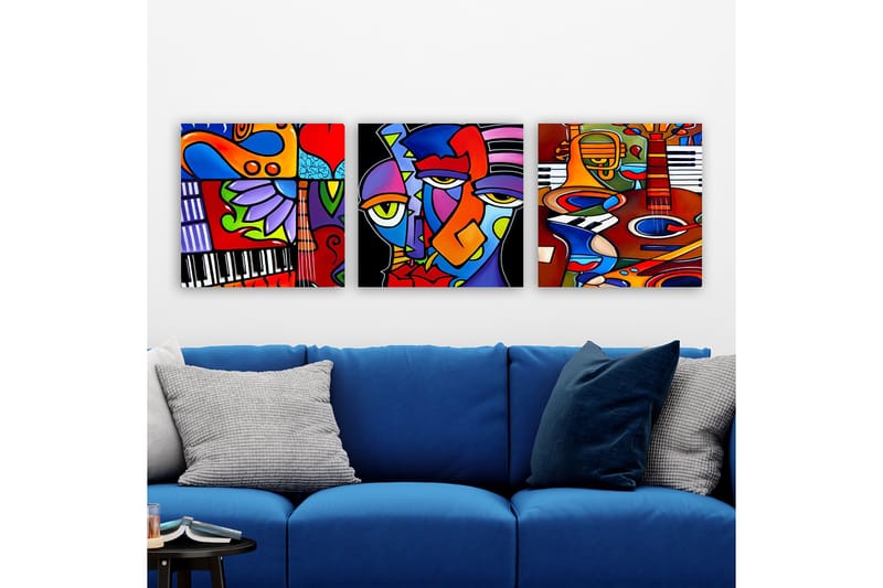 CANVASTAVLA VP Italy 3-pack Flerfärgad 30x30 cm - Inredning & dekor - Tavlor & konst - Canvastavla