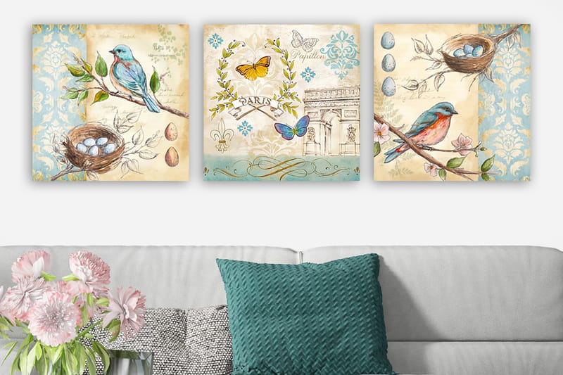 CANVASTAVLA VP Italy 3-pack Flerfärgad 30x30 cm - Inredning & dekor - Tavlor & konst - Canvastavla