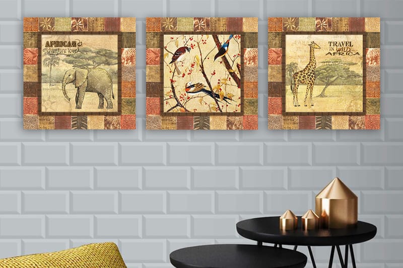 CANVASTAVLA VP Italy 3-pack Flerfärgad 30x30 cm - Inredning & dekor - Tavlor & konst - Canvastavla