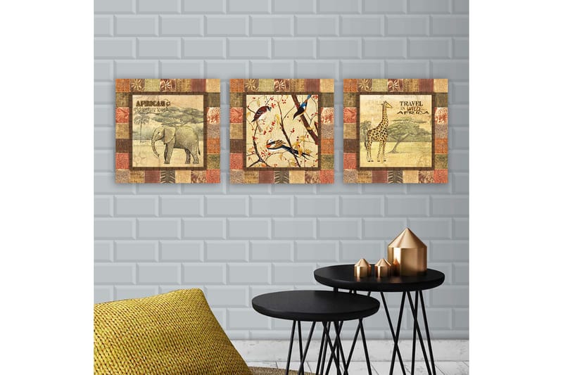 CANVASTAVLA VP Italy 3-pack Flerfärgad 30x30 cm - Inredning & dekor - Tavlor & konst - Canvastavla