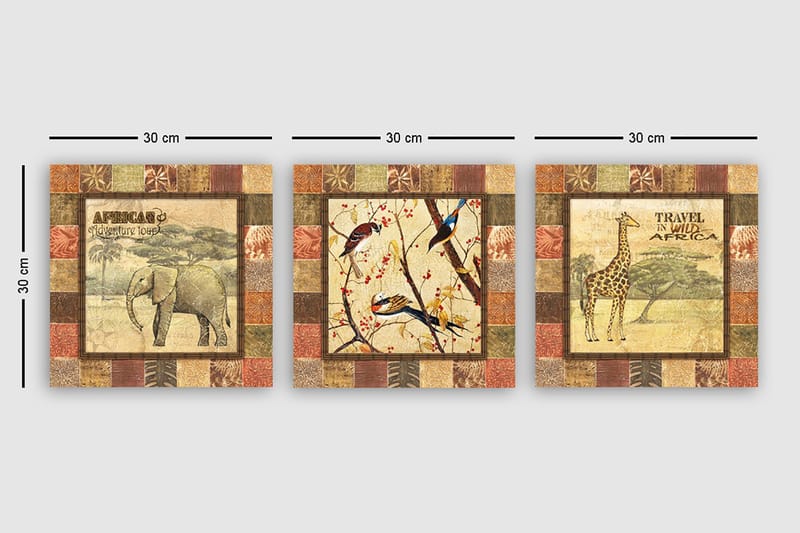 CANVASTAVLA VP Italy 3-pack Flerfärgad 30x30 cm - Inredning & dekor - Tavlor & konst - Canvastavla