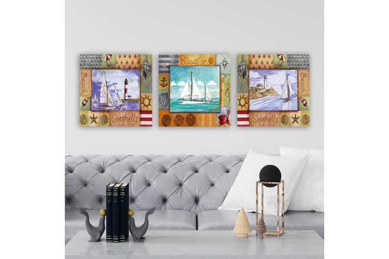 CANVASTAVLA VP Italy 3-pack Flerfärgad 30x30 cm - Inredning & dekor - Tavlor & konst - Canvastavla