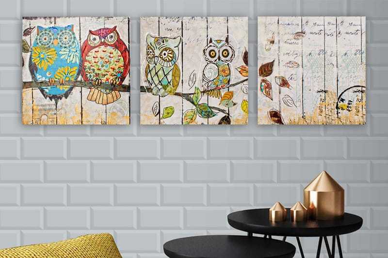 CANVASTAVLA VP Italy 3-pack Flerfärgad 30x30 cm - Inredning & dekor - Tavlor & konst - Canvastavla