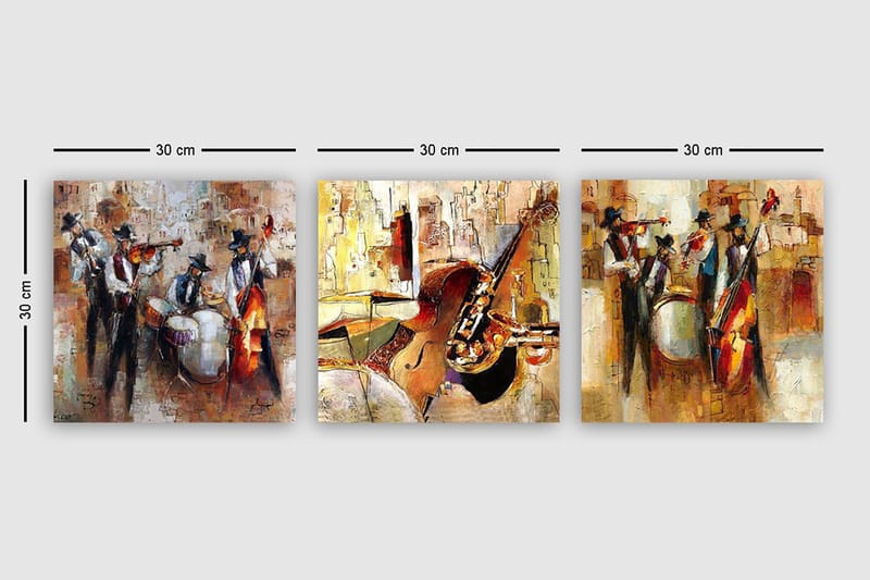 CANVASTAVLA VP Italy 3-pack Flerfärgad 30x30 cm - Inredning & dekor - Tavlor & konst - Canvastavla
