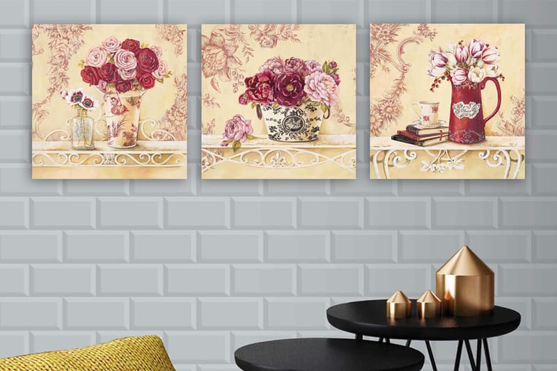 CANVASTAVLA VP Italy 3-pack Flerfärgad 30x30 cm - Inredning & dekor - Tavlor & konst - Canvastavla
