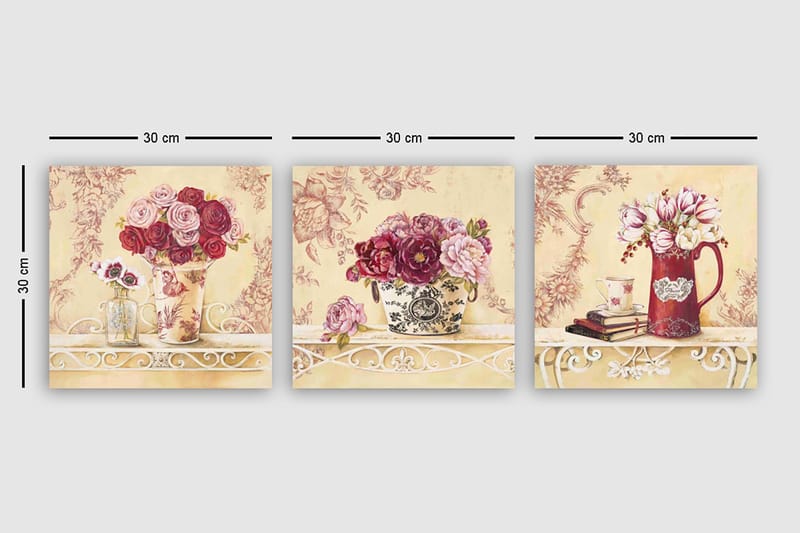 CANVASTAVLA VP Italy 3-pack Flerfärgad 30x30 cm - Inredning & dekor - Tavlor & konst - Canvastavla