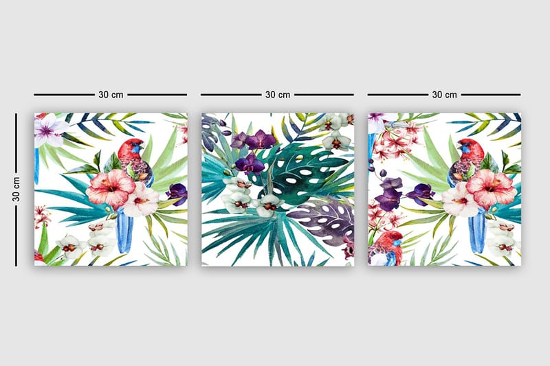 CANVASTAVLA VP Italy 3-pack Flerfärgad 30x30 cm - Inredning & dekor - Tavlor & konst - Canvastavla